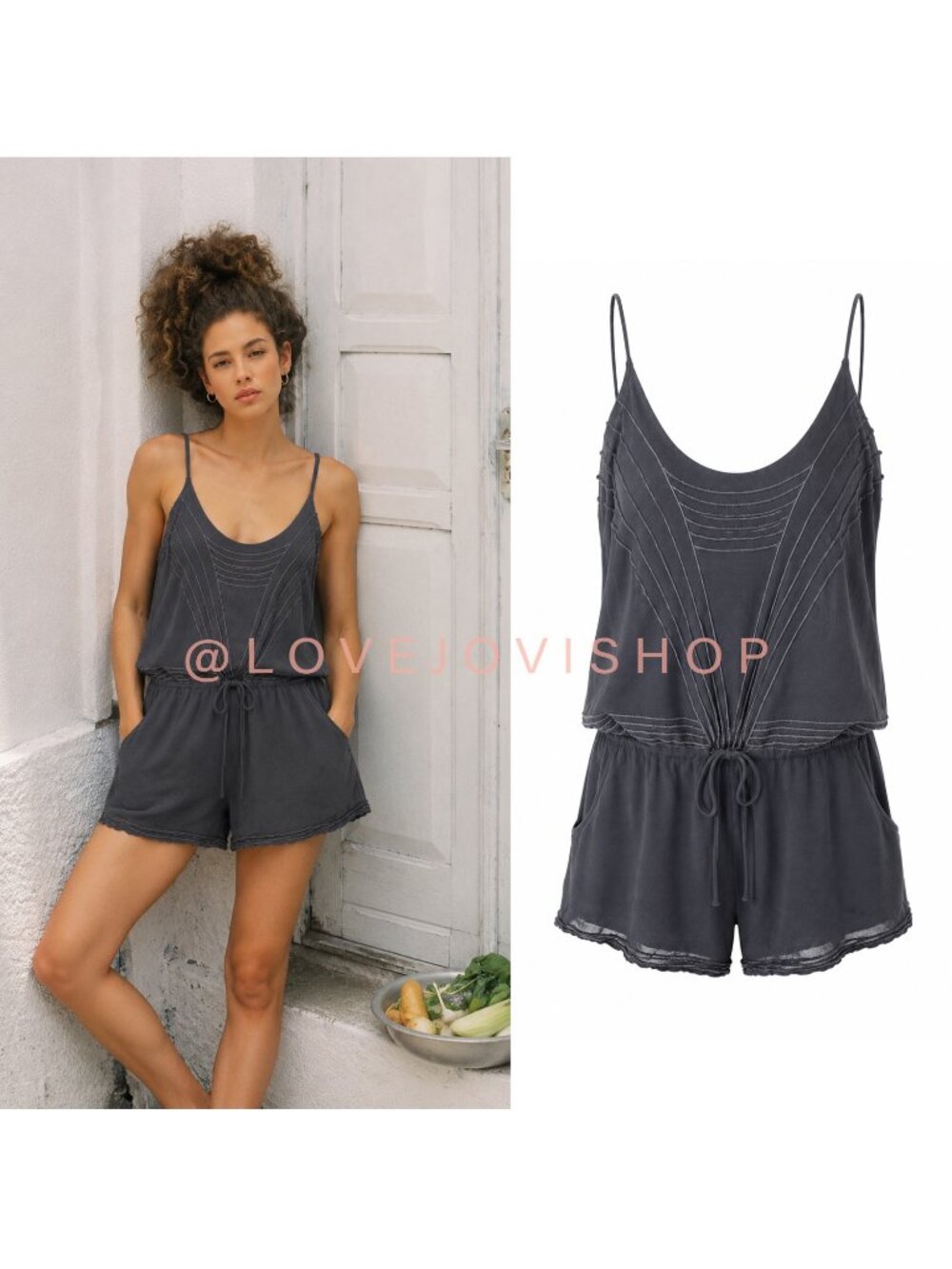 Feminine | Bardot Embroidered Black Romper | Pockets Lined Chiffon | Romantic 4